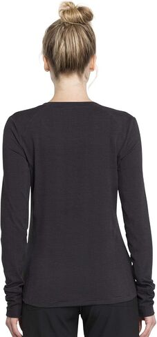 Cherokee Infinity CK765 Women's Long Sleeve Underscrub Knit Tee, Pink Tonic/White, Large in Saudi Arabia