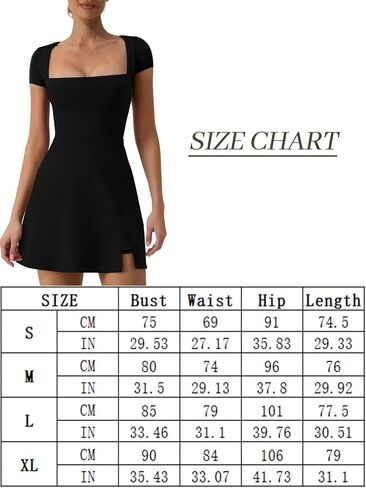 Women's Athletic Tennis Dress with Shorts Square Neck Short Sleeve Workout Golf Side Slit Casual Mini Dress in Saudi Arabia