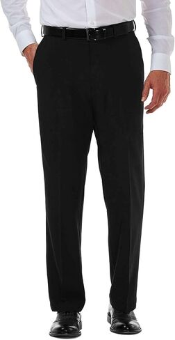 Haggar Men's Cool 18 Pro Classic Fit Flat Front Pant - Regular and Big & Tall Sizes in Saudi Arabia