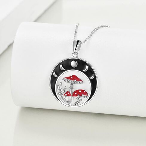 MONGAS Mushroom Jewelry Sets Sterling Silver Moon Phase Mushroom Jewelry Gifts For Women in Saudi Arabia