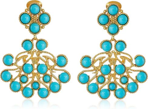 Kenneth Jay Lane Gold-Plated Cabochon Clip-On Earrings in Saudi Arabia