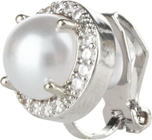 Aloha Earrings Round Halo Crystal Clip On Stud Earrings in Saudi Arabia
