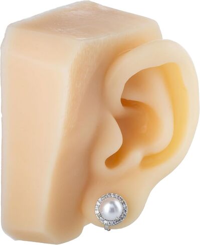 Aloha Earrings Round Halo Crystal Clip On Stud Earrings in Saudi Arabia