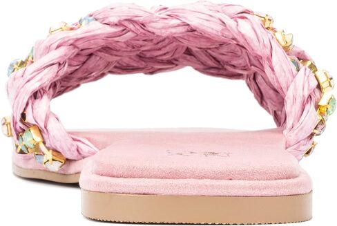 NY & C - New York & Company Izzy Women's Gems Slides كاجوال، صنادل، مقدمة مستديرة، مطاط لدن بالحرارة ونعل خارجي من البوليستر in Kuwait