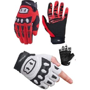 Seibertron Dirtpaw Adult Red XL and Dirtclaw Adult White XL Gloves