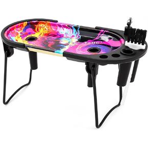 Metal Tray, 8.5x3.5 Inch Tray for King Size & 1 1/4 Size, Metal Plates, Decorative Trays with Foldable Stand Brush(Purple)