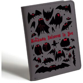 Mothman Leather Notebook Mothman Cryptid Creature Gifts Believes In You Travel Journal Moth Insect Witch Spooky Monster Creepy Weird Notebook (Journal-Mothman Believes)