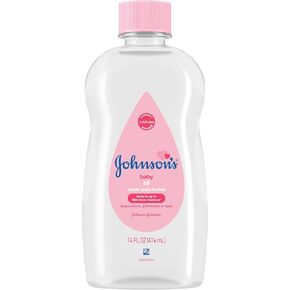 Johnson's Baby Oil, Pure Mineral Oil to Prevent Moisture Loss, Original 3 fl. oz