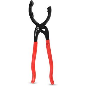 TOOLEAGUE 12" Adjustable Oil Filter Pliers, Oil Filter Wrench Removal Tool for Most Cars,Trucks,Engine Filters(1 Pc)