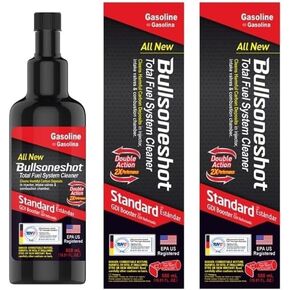 2 Pack Bullsoneshot Standard Total Fuel System Cleaner & Fuel Additive for Gasoline Engine