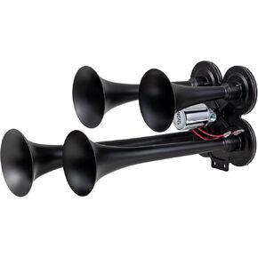 Train Horns Kit for Trucks 180dB Super Loud Truck Air Horn with 150 PSI 12V Air Compressor Air Tank Can for Truck Car Jeep SUV Train Pickup Boat and Other Vehicles