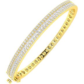 1 to 3 Carat.w. Classic Channel Set Diamond Bangle Bracelet (J-K Color I1-I2 Clarity)