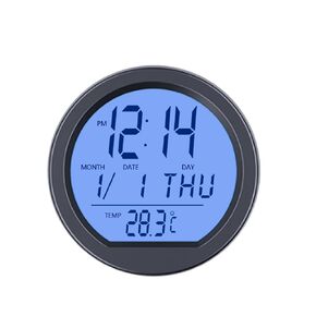 Car Dashboard Clock with Automatic Backlight at Night, Fahrenheit Temperature, 12/24 Hour Format Time, Calendar for Car Truck Office Home and Outdoor Camping (Includes Battery)