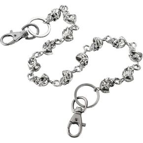 Wallet Chain for Men, Heavy Trouser Chains Metal Biker Wallet Chain Skull Men's Pants Chains Anti Theft Chain for Wallet Accessories for Goth Punk Jeans