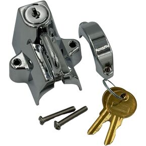Universal Motorcycle Helmet Lock for 7/8" to 1-1/4" Handlebars (Chrome)