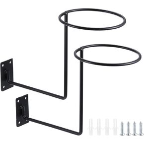 uxcell 2Pcs Motorcycle Accessories Helmet Holder, Metal Helmet Holder Wall Mount for Helmet Caps Hats Motorcycle Jacket Basketball Football, Black