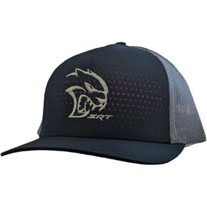 قبعة سائق الشاحنة Dodge SRT Hellcat بشعار Rumble Snapback موديل 2023 - أسود/فحمي/أحمر مرخصة وأصيلة in Kuwait