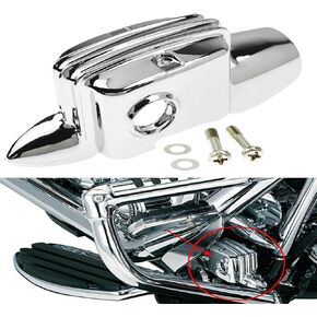 Motorcycle Rear Brake Master Cylinder Cover Fit For Harley Touring Electra Glide Road Glide Road Kings Street Glide 2008-2023 Chrome