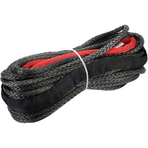 95ft x 3/8" Synthetic Winch Rope 20500LBs Winch Line Cable with Red Protective Sleeve Compatible with ATV UTV Truck