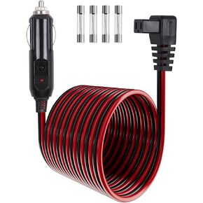 12V/24V Car Refrigerator Power Cord is Compatible with Alpicool, ARB, ICECO, Setpower, COSTWAY, and JoyTatus 12V/24V Portable Car Refrigerators. (Black Red 10FT)