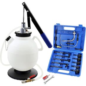Automatic Transmission Fluid Pump ATF Refill Tool Kit, 7.5L Manual Automotive Oil Transfer Filler System with 15PCS ATF Adapters Fit Audi Mercedes Benz VW Ford BMW Infiniti Nissan Volkswagen