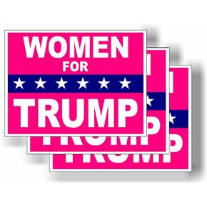 3 Pack Eco Women for Trump Donald Pink Bumper Magnet 4 in x 3 in