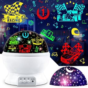 Dinosaur Night Light Projector for Kids Toys for Boys Room, 360 Degree Rotation with 17 Colors Dino Projection Light for Toddler Nightlight Lamp Birthday Gifts for Boys Bedroom Decor