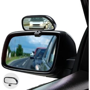 Blind Spot Mirrors 2 Pack, Blindspot Mirror for Car Adjustable Rear View HD Glass Wide Angle Mirror Universal Auto Car Blind Spot Mirror Black Screw Fixation for Car Truck SUV RV