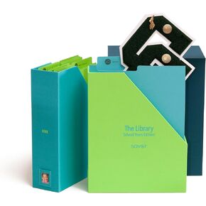 Savor | Personalized Deluxe School Years Keepsake Box | Customizable Fabric Bound Acid-Free Childhood Memory Organizer with Labels for Birthday, Graduation, Mitzvah, Mother’s Day, and Baby Shower