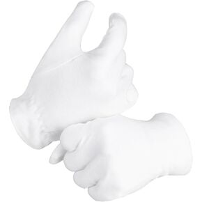 Yesland 6 أزواج من القفازات الموحدة البيضاء، قفازات قطنية ناعمة للاستعراض، قفازات رسمية لزي السهرة الرسمية، قفازات حارس الشرف للعملات المعدنية، فحص المجوهرات، مستحضرات التجميل، خادم الشرطة، جنازة in Kuwait