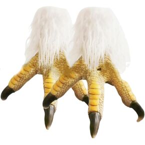 White Eagle Claw Gloves,Dress Up Party hawk Claw Gloves Cosplay Costume Props Realistic hawk Claw Latex Eagle Mask,Suitable For Adults - 1Pair