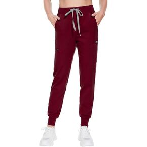 Women's Scrub Pants - Elastic Waist Pants for Women 8 Pocket Joggers Pants Stretch Nurse Scrubs Bottoms
