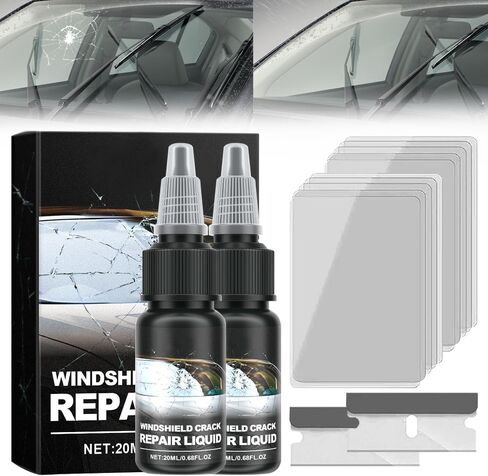 Upgrade Windshield Crack Repair Kit, 2024 New Windshield Crack Repair Fluid Window Automotive Windscreen Tool, Car Glass Repair Glue Scratch Chip Cracks Repair Kit（2 Boxes） in Kuwait
