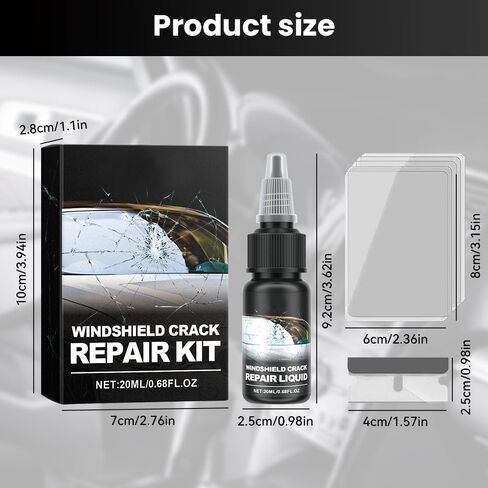 Upgrade Windshield Crack Repair Kit, 2024 New Windshield Crack Repair Fluid Window Automotive Windscreen Tool, Car Glass Repair Glue Scratch Chip Cracks Repair Kit（2 Boxes） in Kuwait