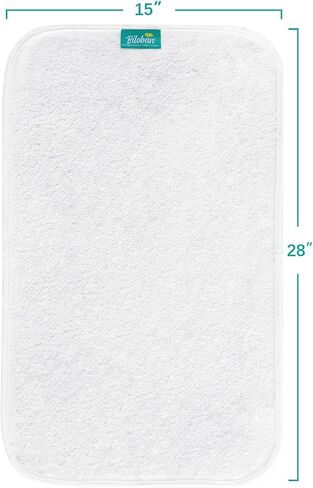 Changing Pad Liners 5-Pack Waterproof, 28"x15", Flannel, Absorbent | White, Flannel Cotton Surface, Waterproof TPU Backing, Absorbent & Quick-Dry, Machine Washable, Fits Standard Changing Pads in Saudi Arabia