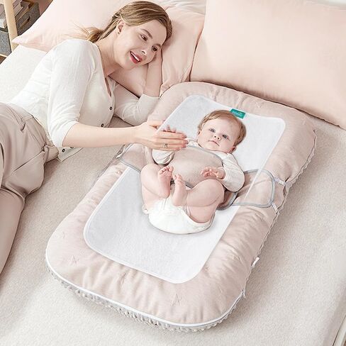 Changing Pad Liners 5-Pack Waterproof, 28"x15", Flannel, Absorbent | White, Flannel Cotton Surface, Waterproof TPU Backing, Absorbent & Quick-Dry, Machine Washable, Fits Standard Changing Pads in Saudi Arabia