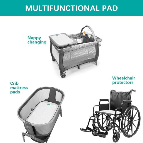 Changing Pad Liners 5-Pack Waterproof, 28"x15", Flannel, Absorbent | White, Flannel Cotton Surface, Waterproof TPU Backing, Absorbent & Quick-Dry, Machine Washable, Fits Standard Changing Pads in Saudi Arabia