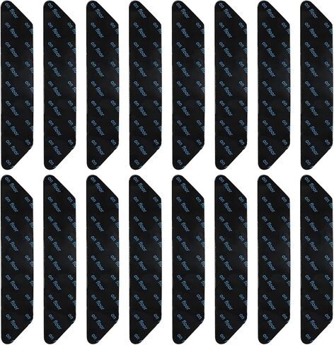 16PCS Rug Sticker for Floor, Reusable Washable Rug Gripper, Non Slip Carpet Rug Stopper for Room Kitchen Hardwood Tile Laminate Floor, Residue-Free Removal Protection Against Accident (Black) in Saudi Arabia