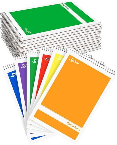 Steno Pads 18 Packs 6x9 Notebooks Bulk, Gregg Rule, 6 Assorted Covers, 60 Sheets, White Paper, Top Spiral Notepads for Home School Office College University Travel in Saudi Arabia