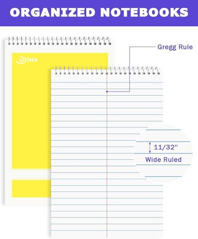 Steno Pads 18 Packs 6x9 Notebooks Bulk, Gregg Rule, 6 Assorted Covers, 60 Sheets, White Paper, Top Spiral Notepads for Home School Office College University Travel in Saudi Arabia