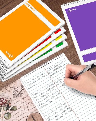 Steno Pads 18 Packs 6x9 Notebooks Bulk, Gregg Rule, 6 Assorted Covers, 60 Sheets, White Paper, Top Spiral Notepads for Home School Office College University Travel in Saudi Arabia