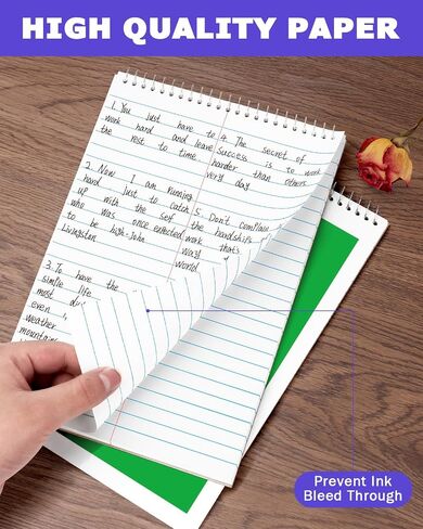 Steno Pads 18 Packs 6x9 Notebooks Bulk, Gregg Rule, 6 Assorted Covers, 60 Sheets, White Paper, Top Spiral Notepads for Home School Office College University Travel in Saudi Arabia