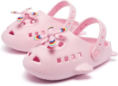 Kid's Girls Boys Clogs Garden Shoes Shark Slides Fun airplane shape slippers Lightweight Breathable Slides Slippers Summer Indoor Outdoor Kids Beach Pool Water Sandals in Saudi Arabia