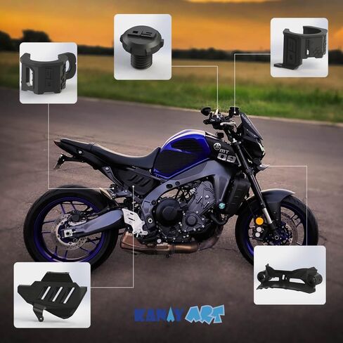 خزان سائل الفرامل الأمامي متوافق مع Yamaha MT09 2021 2022 2023 الغطاء الخلفي لحماية خزان الزيت (ABS) مجموعة أجزاء الجسم in Saudi Arabia