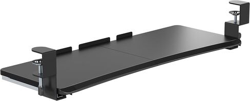 Keyboard Tray Under Desk Slide Out with Sturdy C-Clip Mount System, 31.5 (35.8 Including Clamps) X 11.81 Put-Out Keyboard Tray Computer Drawer for Ergonomic Typing, Perfect for Home Office in Saudi Arabia