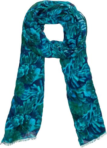 وشاح باتريشيا ناش النسائي - طباعة البحر الأزرق العميق، البحر الأزرق العميق مقاس واحد in Kuwait