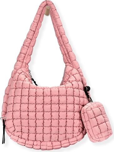 Puffer Tote Bag for Women, Quilted Tote Bag Large Crossbody Bag Hobo Bag Lightweight Carryall Bag for Women in Saudi Arabia