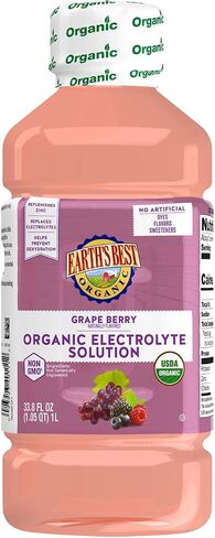Earth's Best Organic Toddler Drink, Organic Electrolyte Solution for Children 2 Years and Older, Organic Apple Citrus Drink with Zinc, 1 Liter Bottle (Pack of 4) in Kuwait