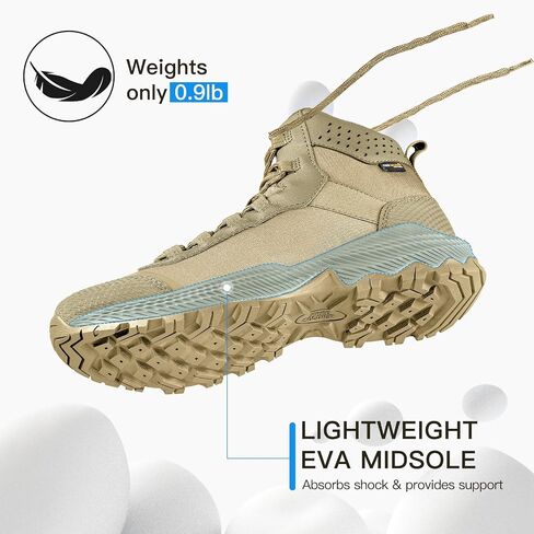 FREE SOLDIER Men's Tactical Hiking Boots Breathable Desert Boots Lightweight Work Military Boots in Saudi Arabia