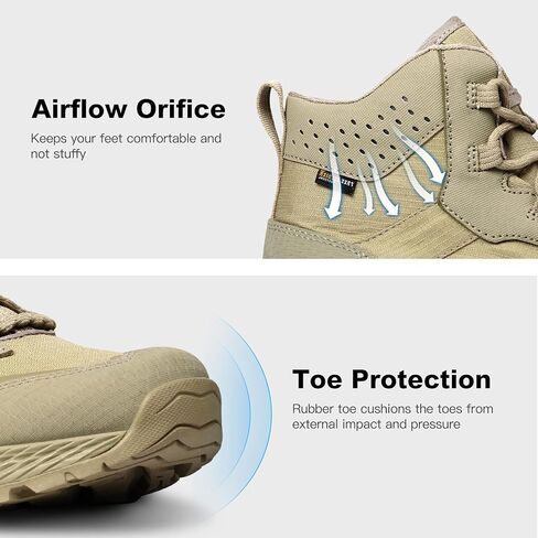 FREE SOLDIER Men's Tactical Hiking Boots Breathable Desert Boots Lightweight Work Military Boots in Saudi Arabia